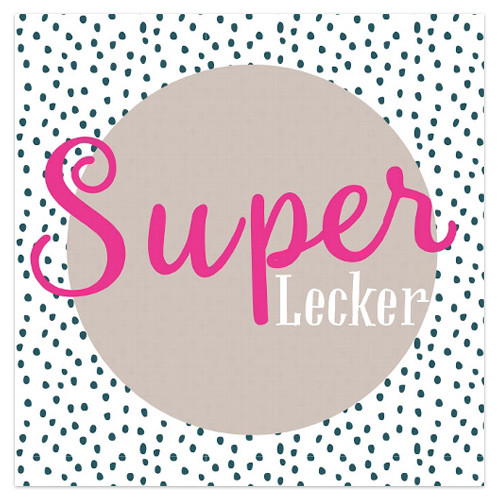 Servietten 'Super lecker' (20 Stück) - taupe