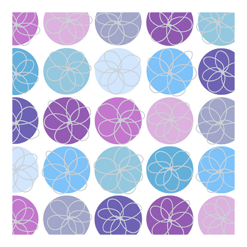 Servietten Punkte & Blumen (20 Stück) - lila & blau