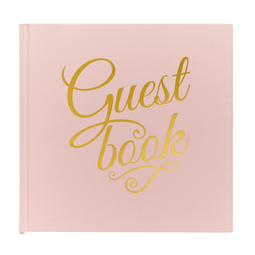 Gästebuch 'Guest Book' - rosa & gold