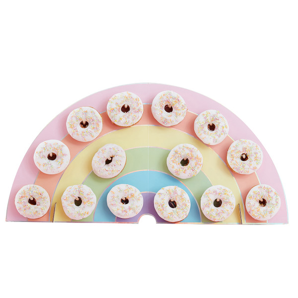Donut Wand / Ständer Regenbogen pastell