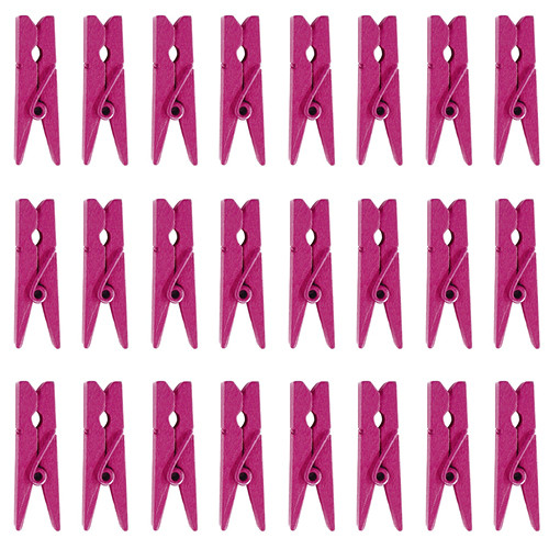 Mini-Klammern (24 Stück) - pink