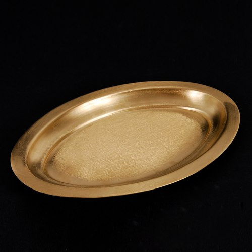 Messingteller gold (oval)