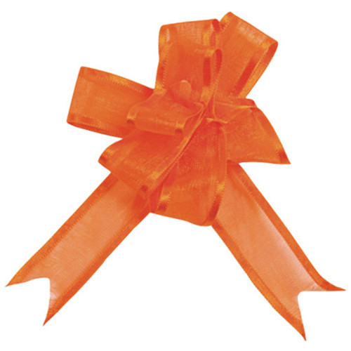 Organzaschleife / Automatikschleife 'Maxi' (5 Stück) - orange