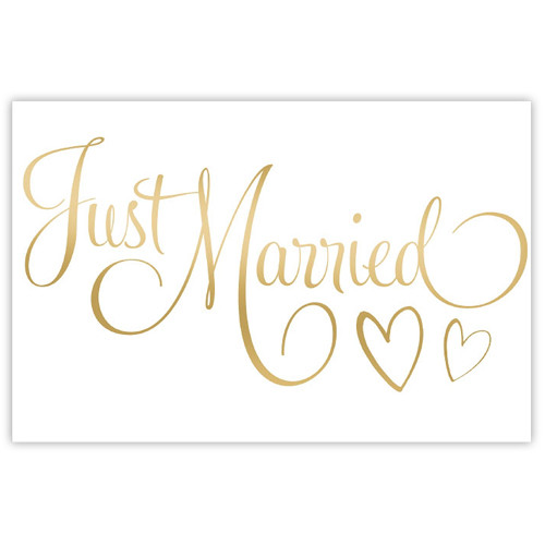 Hochzeit Glückwunschkarte 'Just Married' gold