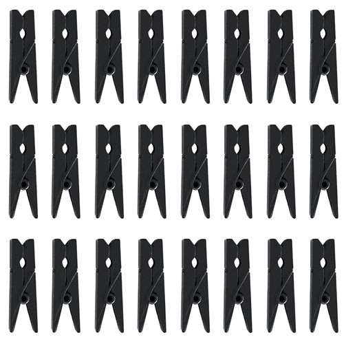 Mini-Klammern (24 Stück) - schwarz