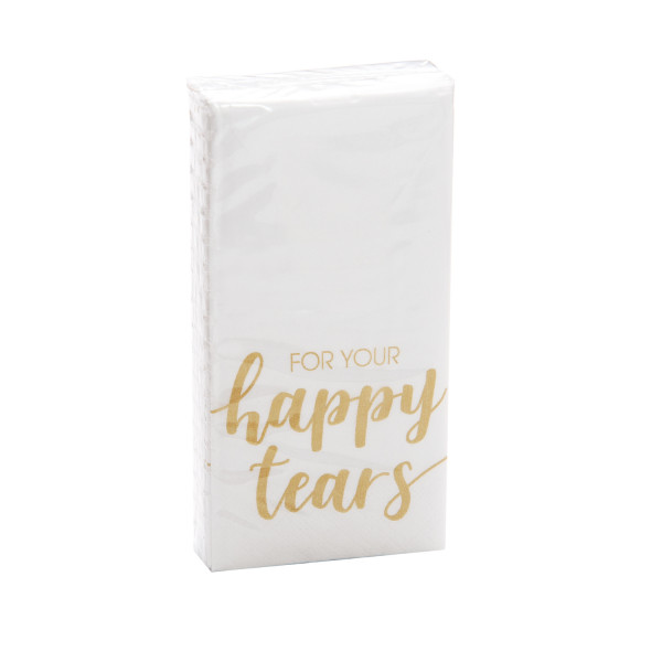 Taschentücher For Your Happy Tears gold 10 Stück