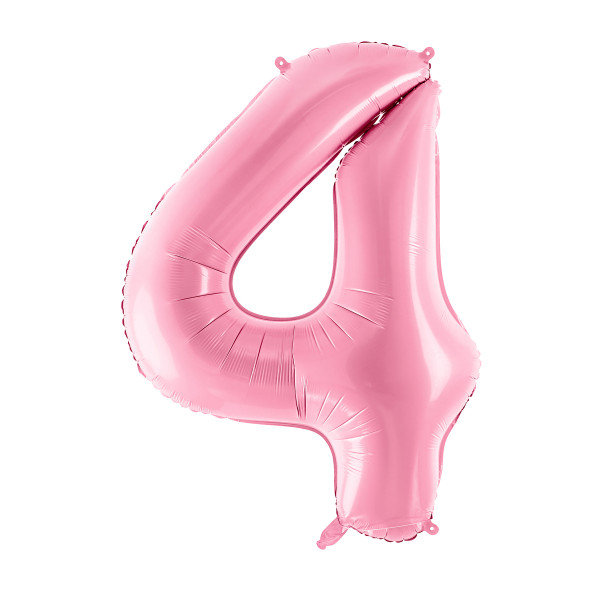 Folienballon '4' 86 cm - rosa
