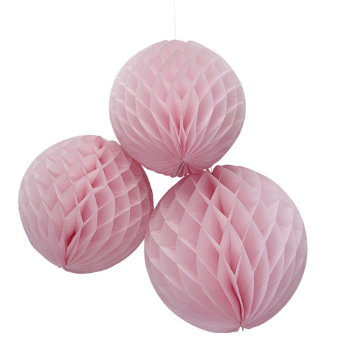 Honeycombs / Wabenbälle (3 Stück) - rosa