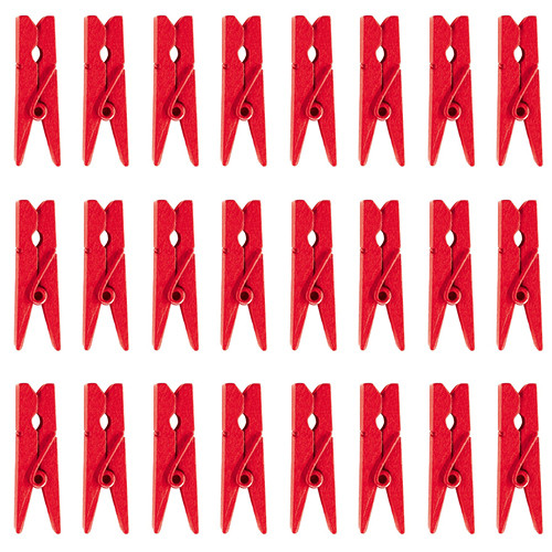 Mini-Klammern (24 Stück) - rot